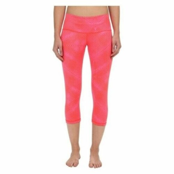 Adidas Climalite HiRise Compression Crop Legging  size S. Neon Pink - Picture 1 of 6